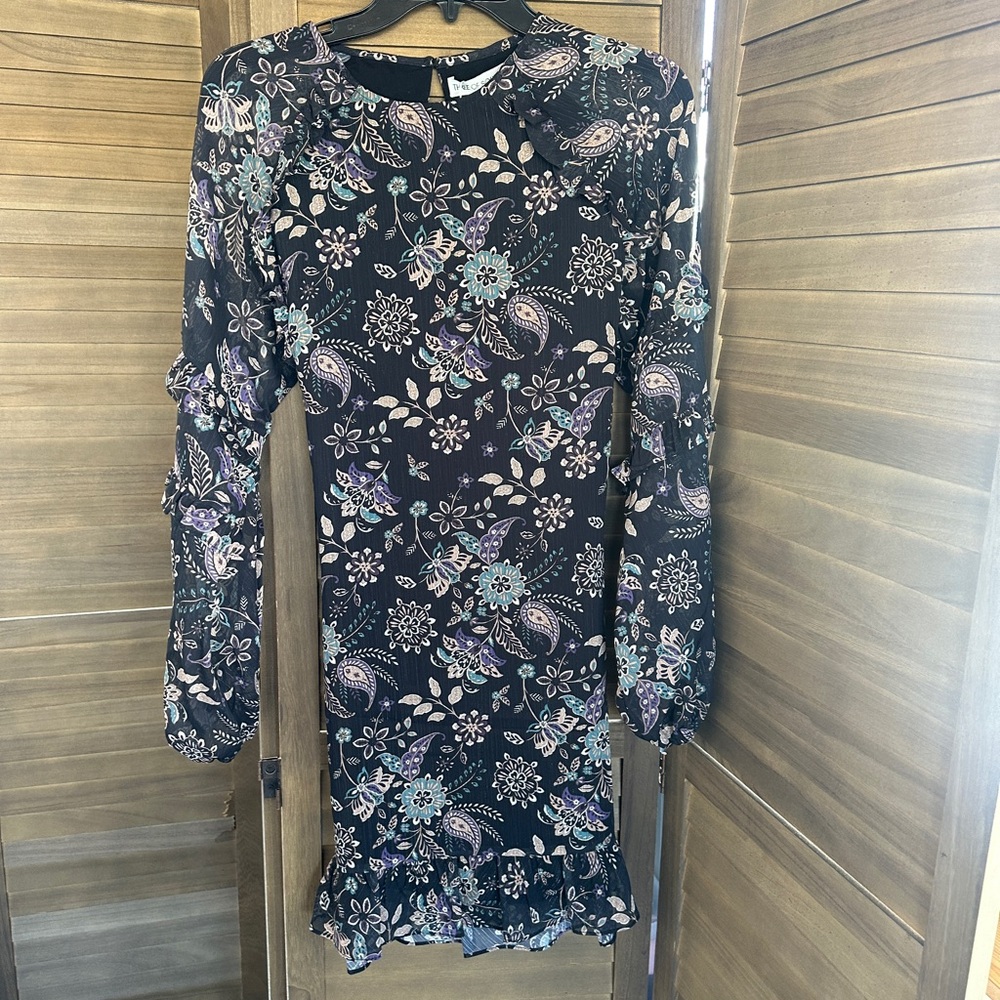 Beautiful Floral Black Dress